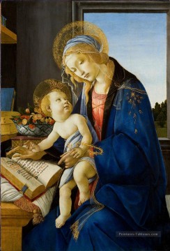 Madonna avec le livre Sandro Botticelli Peinture à l'huile